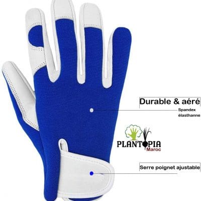 gants jardin maroc / gant jardinage maroc / gants bleu blanc / gats protection maroc / prix gants maroc / ثمن قفازات المغرب / قفازات الحديقة / قفازات الجلد
