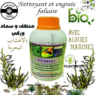 Savon Bio organique pour plantes Maroc / Engrais foliaire Maroc / سماد ورقي و منظف عضوي في المغرب