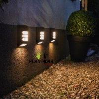 lampe solaire murale casa - lampe LED solaire pour mur marrakech - lumière LED solaire jardin mur rabat - plantopia Maroc - مصباح شمسي بالطاقة الشمسية حائطي للحديقة