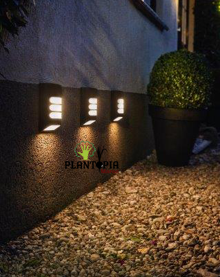 lampe solaire murale casa - lampe LED solaire pour mur marrakech - lumière LED solaire jardin mur rabat - plantopia Maroc - مصباح شمسي بالطاقة الشمسية حائطي للحديقة