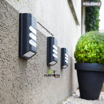 lampe solaire murale tanger - lampe LED solaire pour mur kenitra - lumière LED solaire jardin mur agadir - plantopia Maroc - مصباح شمسي بالطاقة الشمسية حائطي للحديقة
