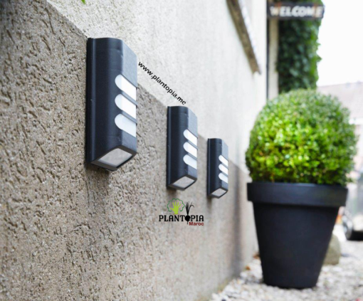 lampe solaire murale tanger - lampe LED solaire pour mur kenitra - lumière LED solaire jardin mur agadir - plantopia Maroc - مصباح شمسي بالطاقة الشمسية حائطي للحديقة