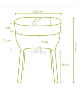 Croquis dimensions urbalive planter Plantopia Maroc