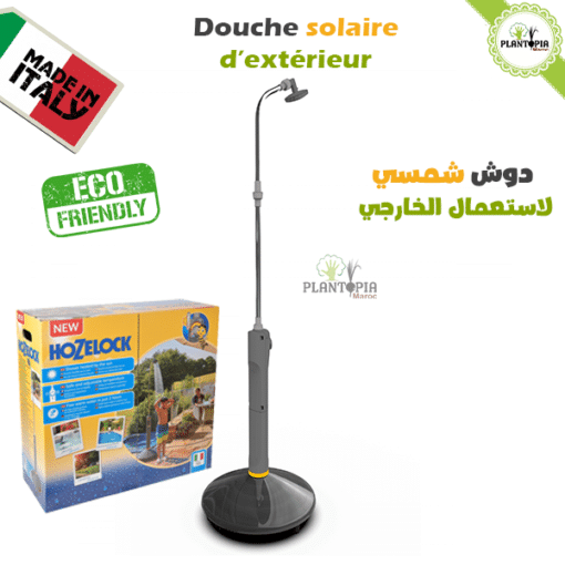 outdoor solar shower in Morocco by Plantopia maroc - outdoor sun heated shower in Morocco