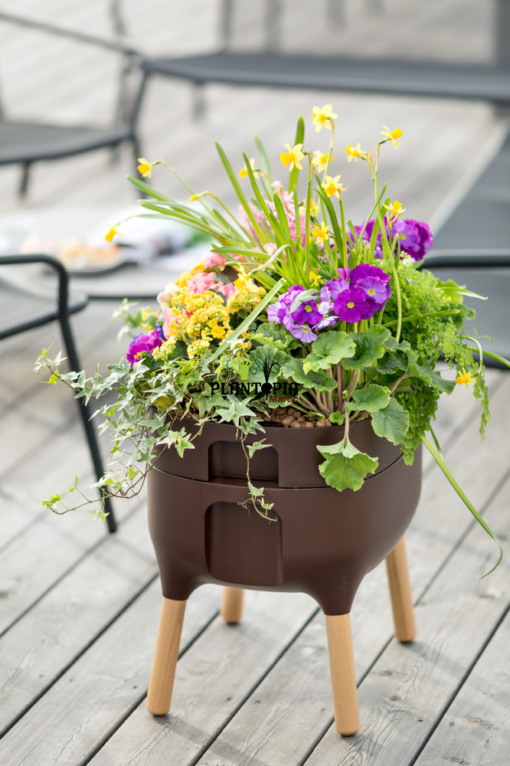 Low Planter Bronze Brown by Plantopia Maroc - Jardinière potager mobile Maroc