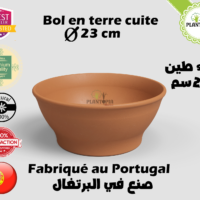 Bol de plantation en terre cuite - Plantopia Maroc - Pot terre cuite forme de bol pour plantation semis herbes à chat