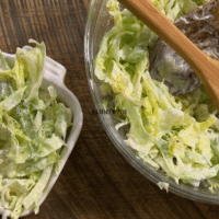 Recette de laitue salade variété ICEBERG de chez Plantopia cultivée depuis les graines à la sauce Yaourt