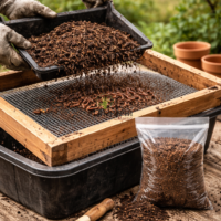 Lombricompost et Vermicompost engrais naturel chez Plantopia Oujda Essaouira Dakhla Bouskoura Dar Bouazza