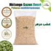 sachet de graines de gazon fleuri mélange pelouse méditéranénne Ray grass anglais Fétuque élevée Alysson - Plantopia Maroc