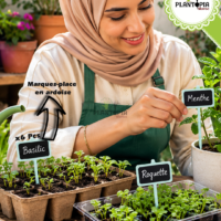 Marques place en ardoise plantables et réutilisables 6 pieces par Plantopia Casablanca Bouskoura Marrakech sale