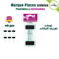 Marques place en ardoise plantables et réutilisables pour plantes et semis 6 pieces - Plantopia Maroc