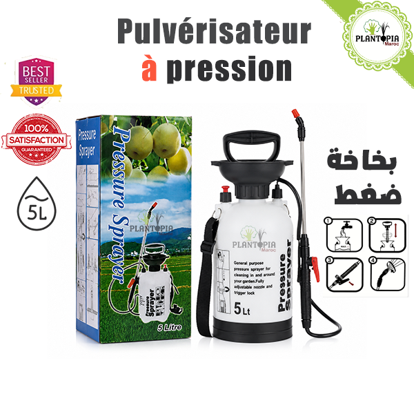 Pulvérisateur à pression air capacité 5 litres - Plantopia Maroc Pulvérisateur à pression air capacité 5 litres - Plantopia Maroc