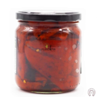 Pot de piment conservé traditionellement Piquillo do Lodosa recette espagnole en vente par Plantopia Maroc